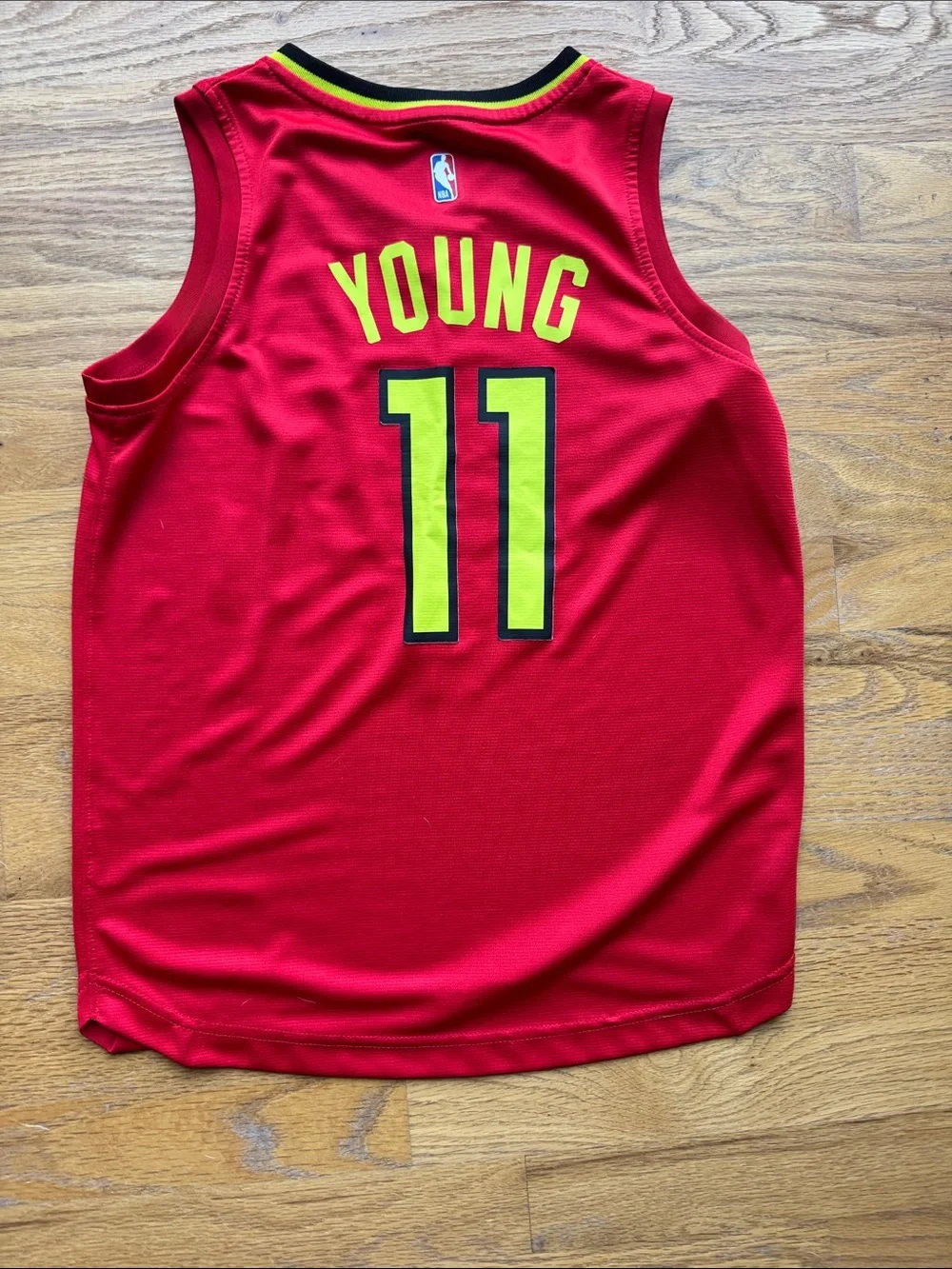 Fanatics Red ATL Tre Young #11 Kids Basketball Jersey